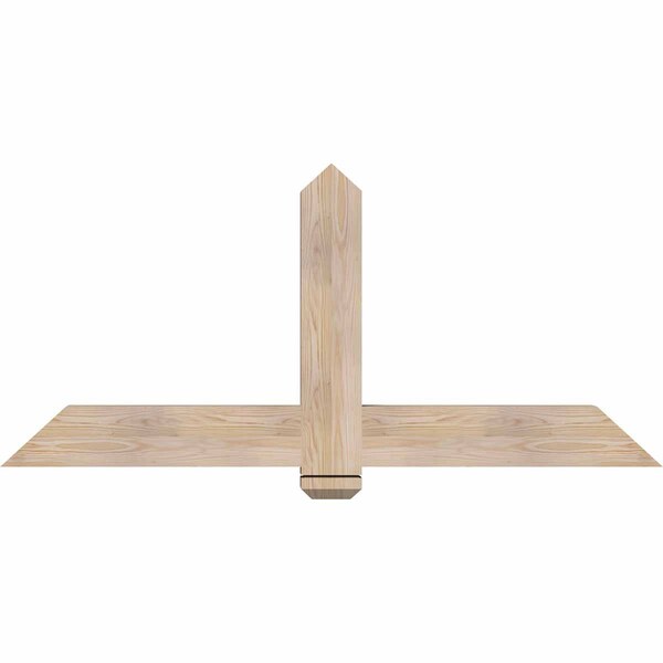 Ekena Millwork Eugene Smooth Timber Gable Bracket, Douglas Fir, 60"W x 27"H x 3 1/2"D x 5 1/2"F, 11/12 Pitch GBW060X27X0406EUG00SDF - main